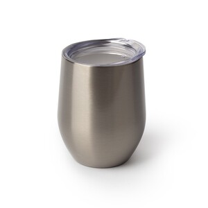 SILVER STAINLESS WINE CUP 12OZ STEMLESS